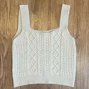 Cotton Emporium Beige Knit Top